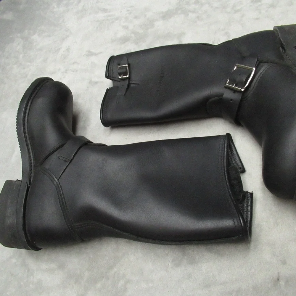 Carolina Men‎ 5.5R Black Leather Steel Toe Engineer Goodyear R21131 USA RARE NEW